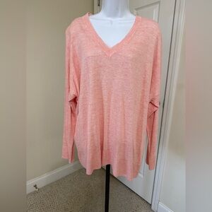 NWT Eileen Fisher Organic Linen Cotton V-Neck Top Sz. XL $198